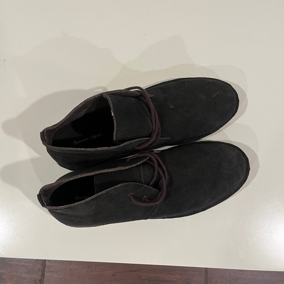 Bruno Marc Shoes - Black Suede with Brown Laces - Picture 1 of 7